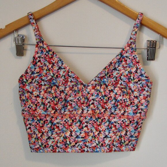 Lululemon Solo Bra Luon Prism Petal Multi Floral Yoga Size XXS - Picture 1 of 13